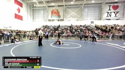 67 lbs Cons. Round 2 - Nolan Schaus, Gowanda Wrestling Club vs Alexander Sebastian, Brockport Jr Blue Devils Wrestling Club