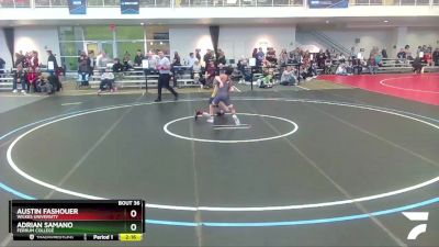 125 lbs Champ. Round 1 - Austin Fashouer, Wilkes University vs Adrian Samano, Ferrum College