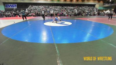 73 lbs Consi Of 4 - Jaxon Roller, OKWA vs Daxon McCarther, Clinton Youth Wrestling