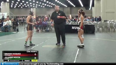 109 lbs 2nd Wrestleback (16 Team) - Dinayah Vazquez, Emmanuel vs Julianne Moccia, Gannon