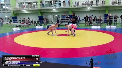 65kg 5th Place Match - Elizabeth Latulippe, Coast WA vs Loryn Roberts, Cowichan Valley WC