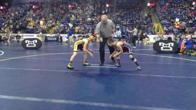 90 lbs Round Of 32 - Cole Laughlin, Mifflin County vs Chase Stegena, Thomas Jefferson