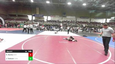 82 lbs Semifinal - Keaton Banks, Dove Creek vs Jorrdan Salazar, Duran WC