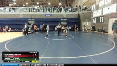 54/58 2nd Place Match - Barrett Johns, Bulldog Wrestling Club vs Benjamin Pelayo, East Idaho Elite