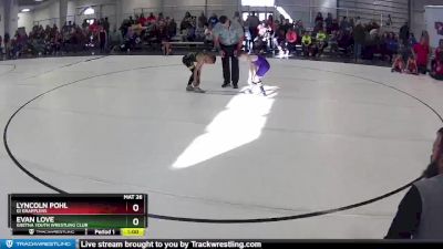 27 lbs Quarterfinal - Evan Love, Gretna Youth Wrestling Club vs Lyncoln Pohl, GI Grapplers