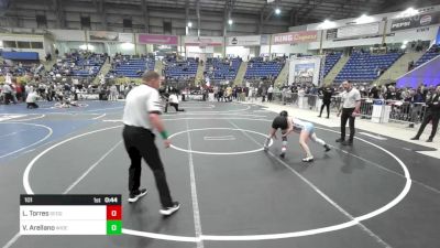 101 lbs 5th Place - Lily Torres, Sedgwick County vs Vivienne Arellano, Widefield Wrestling Club