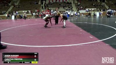 220 lbs Semifinal - CHRISTIAN PRESTON, Wetumpka vs JAXON HUDGINS, McAdory High School