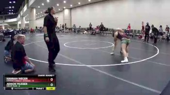 120 lbs Champ Round 1 (16 Team) - Adison Musser, DREAM TEAM vs Hannah Wecer, Charlie`s Angels- GA Black