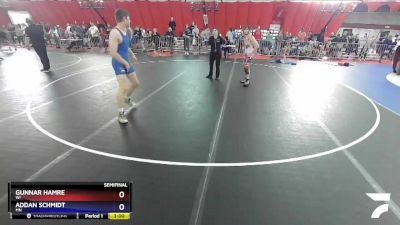 152 lbs Semifinal - Gunnar Hamre, WI vs Addan Schmidt, MN