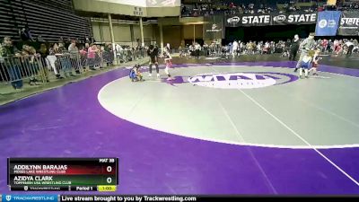 46-50 lbs Quarterfinal - Azidya Clark, Toppenish USA Wrestling Club vs Addilynn Barajas, Moses Lake Wrestling Club