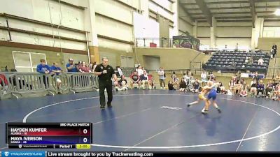 75 lbs Placement Matches (8 Team) - Hayden Kumfer, Alaska vs Maya Iverson, Hawaii