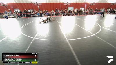 58 lbs Round 4 - Kameron Cushman, Sebolt Wrestling Academy vs Cameron Ford, Mount Horeb Area Wrestling