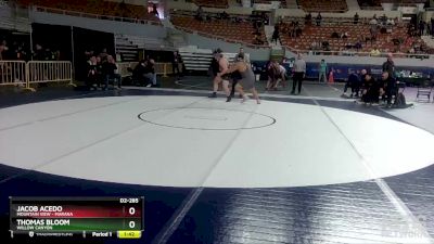 D2-285 lbs Champ. Round 1 - Thomas Bloom, Willow Canyon vs Jacob Acedo, Mountain View - Marana