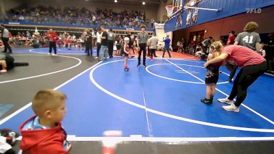 40 lbs Quarterfinal - Rush Wilson, Barnsdall Youth Wrestling vs Halle Robertson, Wagoner Takedown Club