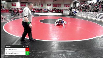 145 lbs Quarterfinal - Vincent DeMaio, Methuen vs Elliott Humphries, Minnechaug