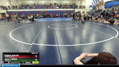 145 lbs Quarterfinal - Kros O`Brien, Lakeland vs Fabian Avalos`, American Falls