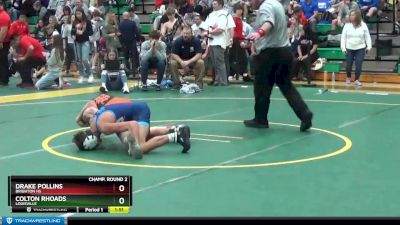 106 lbs Champ. Round 2 - Drake Pollins, Brighton HS vs Colton Rhoads, LOUISVILLE