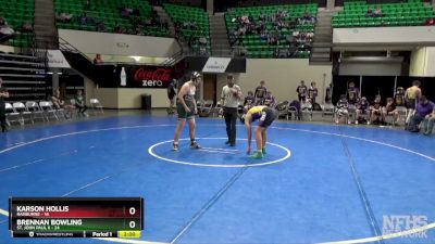 192 lbs Finals (2 Team) - Karson Hollis, Ranburne vs Brennan Bowling, St. John Paul II