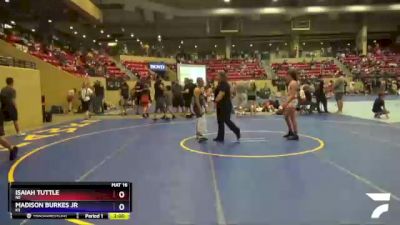 97 lbs Cons. Round 2 - Isaiah Tuttle, NE vs Madison Burkes Jr, KS