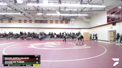 160 lbs Semifinal - Avangeline Turner, Unattached vs Galilea Garcia-Salazar, East Los Angeles College