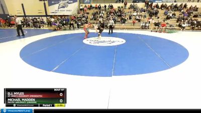 197 lbs Prelim - D.J. Myles, St. John`s University (Minnesota) vs Michael Madden, Pacific University (Oregon)