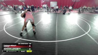 285 lbs Semifinal - Thomas Medley, Wisconsin vs Nehemiah Lendobeja, Team Nazar Training Center