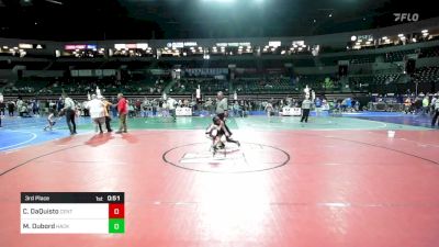 45 lbs 3rd Place - Christian DaQuisto, Central Youth Wrestling vs Myles Dubord, Hackettstown