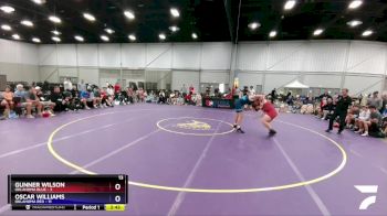 220 lbs Placement Matches (8 Team) - Gunner Wilson, Oklahoma Blue vs Oscar Williams, Oklahoma Red