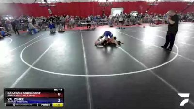 145 lbs Cons. Round 4 - Braedon Dorshorst, Askren Wrestling Academy vs Val Zemke, Aviators Wrestling