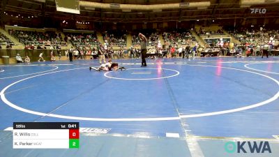 58 lbs Round Of 32 - Rex Willis, Collinsville Cardinal Youth Wrestling vs Kye Parker, Weatherford Youth Wrestling