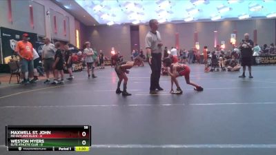 58 lbs Finals (8 Team) - Weston Myers, Elite Athletic Club vs Maxwell St. John, MO Outlaws Black