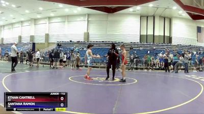 113 lbs Quarterfinal - Ethan Cantrell, OH vs Santana Ramon, MI