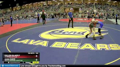 102 lbs Champ. Round 1 - Kallen Blakely, La Grande Mat Club vs Kash Davis, Rock Of Redmond Wrestling