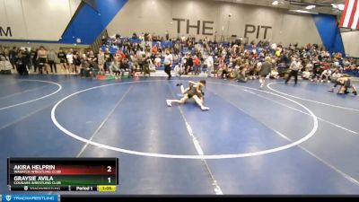 105 lbs Cons. Round 2 - Akira Helprin, Wasatch Wrestling Club vs Graysie Avila, Cougars Wrestling Club