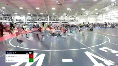 68 lbs Consi Of 16 #1 - Trey Mendes, Brockton vs Andrew Kalil, Smitty's Wrestling Barn