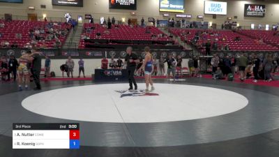 63 kg 3rd Place - Amryn Nutter, Combat W.C. School Of Wrestling vs Rhett Koenig, Gopher Wrestling Club - RTC