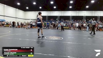 150 lbs Cons. Round 2 - Evan Thompson, Unattached vs Mason Wilson, Southern Wolves