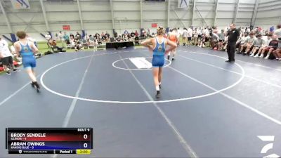 145 lbs Quarters & 1st Wb (16 Team) - Brody Sendele, Illinois vs Abram Owings, Kansas Blue