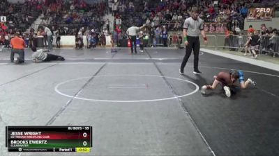 55 lbs Quarterfinal - Brooks Ewertz, Clearwater vs Jesse Wright, OZ Trojan Wrestling Club