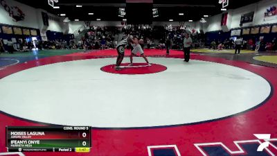 215 lbs Cons. Round 5 - Ifeanyi Onye, Murrieta Mesa vs Moises Laguna, Jurupa Valley