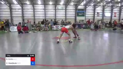 70 kg Consi Of 32 #2 - Saul Ervin, Southern Illinois Regional Training Center vs Cole Handlovic, Spartan Combat RTC