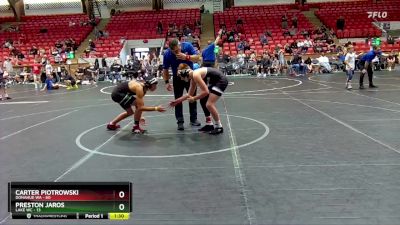 130 lbs Round 2 (4 Team) - Carter Piotrowski, Donahue WA vs Preston Jaros, Lake WC