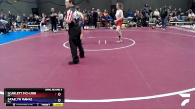 124 lbs Cons. Round 3 - Scarlett McHugh, OR vs Braelyn Manke, WA