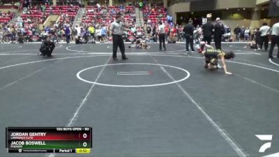 90 lbs Cons. Round 2 - Jordan Gentry, Lawrence Elite vs Jacob Boswell, Phenom