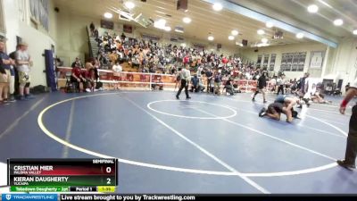 138 lbs Semifinal - Kieran Daugherty, Yucaipa vs Cristian Mier, Paloma Valley