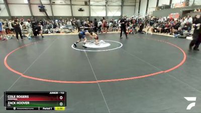 113 lbs Semifinal - Cole Rogers, Montana vs Zack Hoover, CA