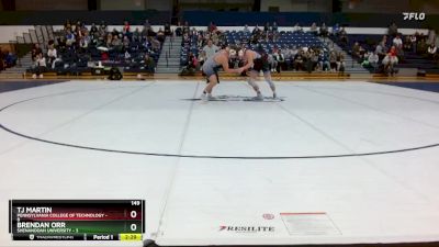 149 lbs Finals (2 Team) - TJ Martin, Pennsylvania College Of Technology vs Brendan Orr, Shenandoah University