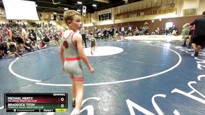 78 lbs Semifinal - Braddock Titov, Temecula Valley Wrestling Club vs Michael Mertz, Fallbrook Wrestling Club