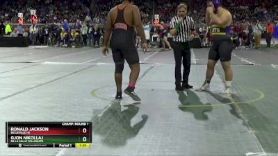 D1-285 lbs Champ. Round 1 - Gjon Nikollaj, De La Salle Collegiate vs Ronald Jackson, Belleville HS