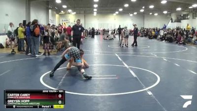 105 lbs Cons. Round 3 - Carter Carey, Charlotte Grapplers vs Greysin Hopp, Constantine Falcon Wrestling